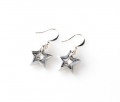 806-93 White Star Resin Earrings