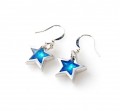806-23 Blue Star Resin Earrings