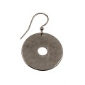 1009-16 Hammered Metal Pewter "Doughnut" Earring